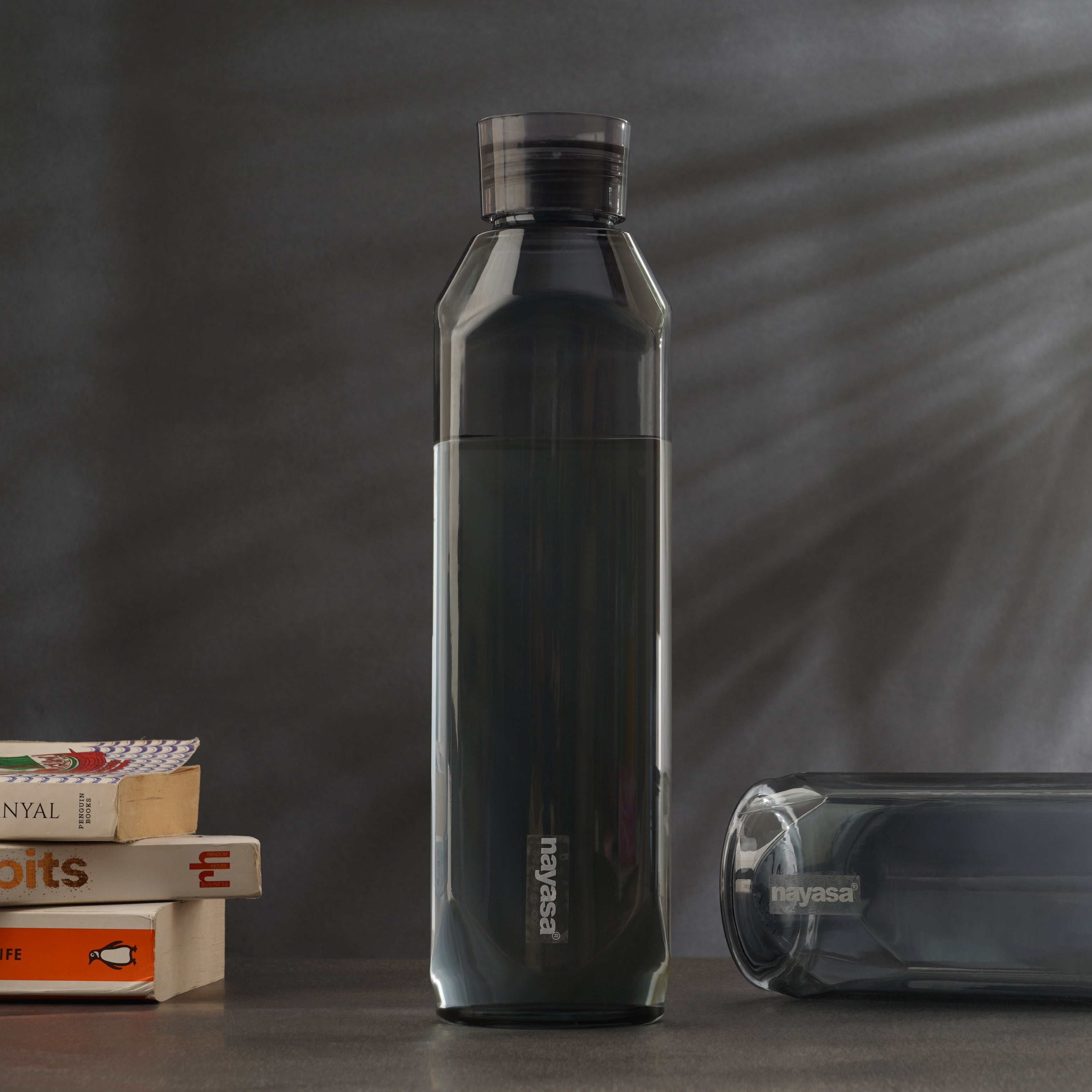 Space Plastic Water Bottle 1150 Ml Grey / Set of 6