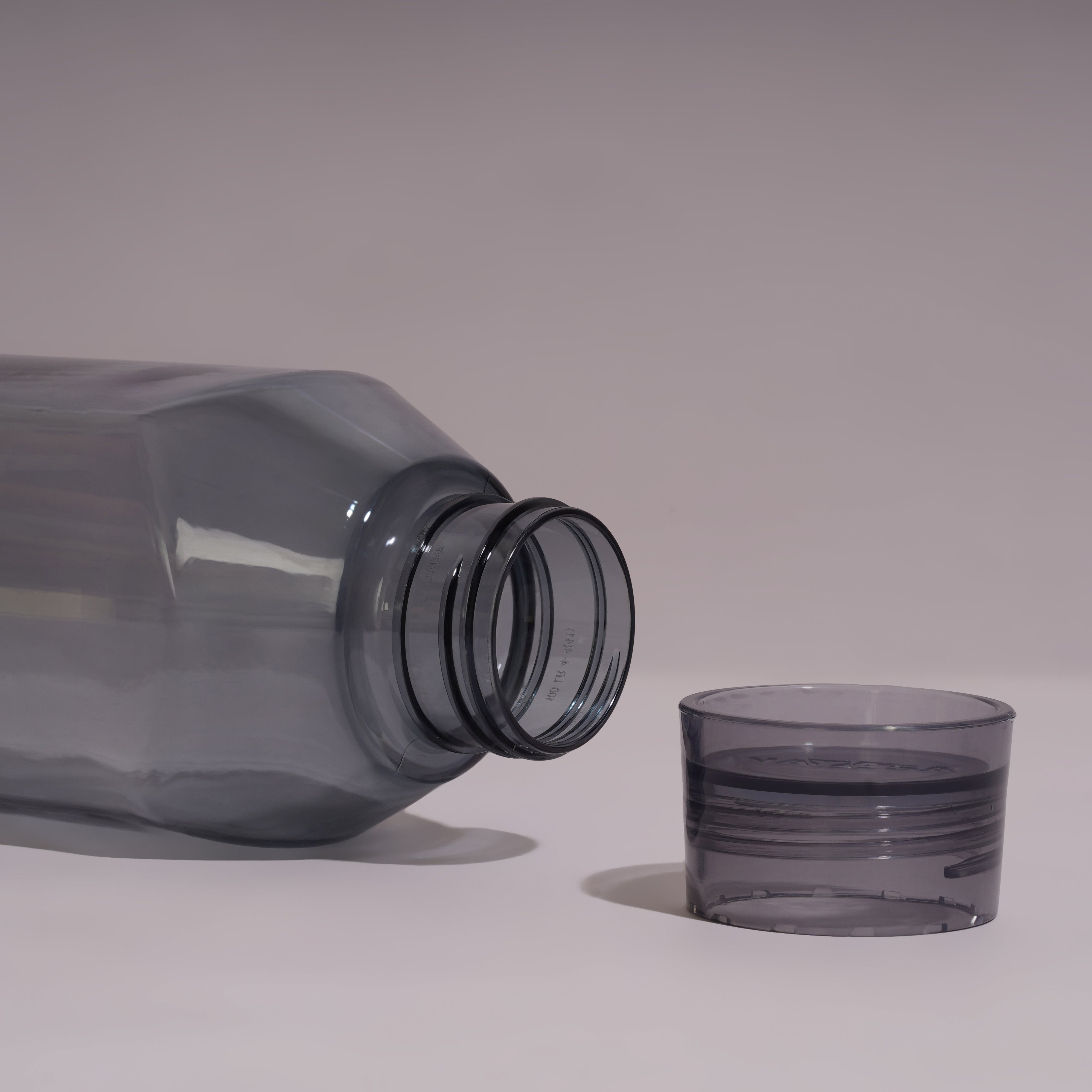 Space Plastic Water Bottle 1150 Ml Grey / Set of 6