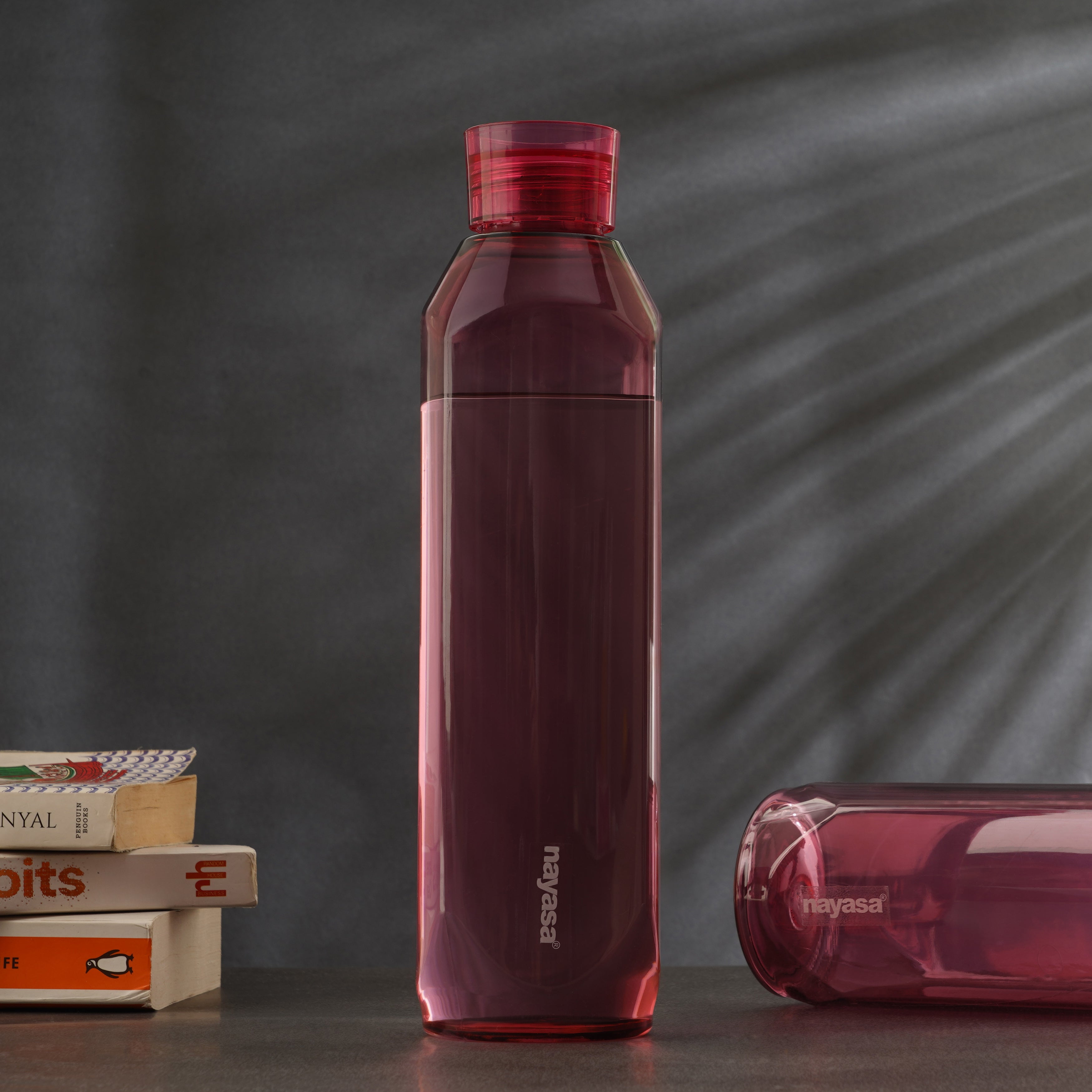 Space Plastic Water Bottle 1150 Ml Red / Set of 5