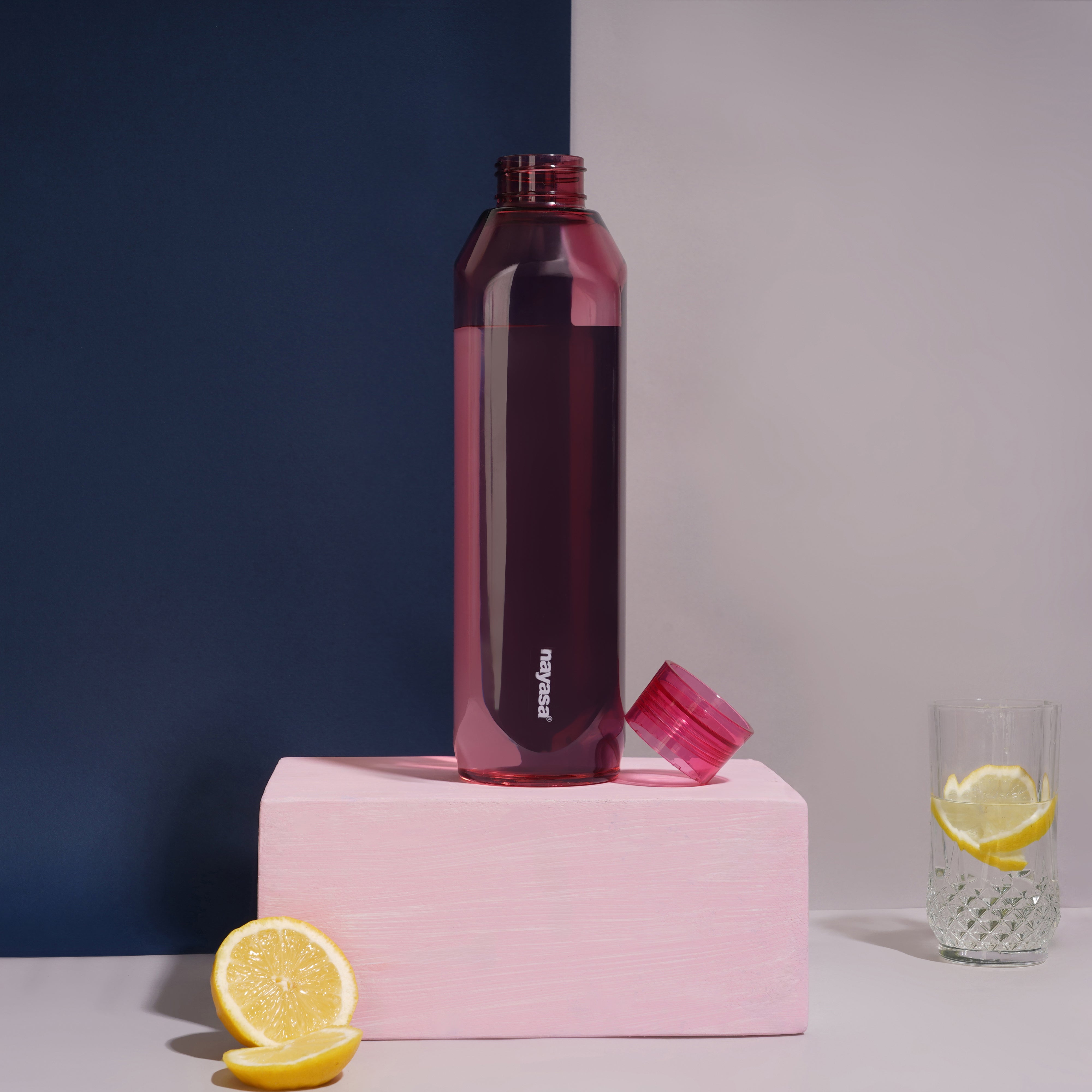 Space Plastic Water Bottle 1150 Ml Red / Set of 5