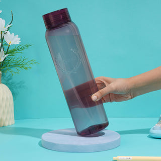 Clarity Plastic Water Bottle, 1000 ml Purple / Set of 6