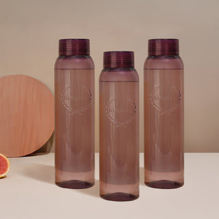 Clarity Plastic Water Bottle, 1000 ml Purple / Set of 6