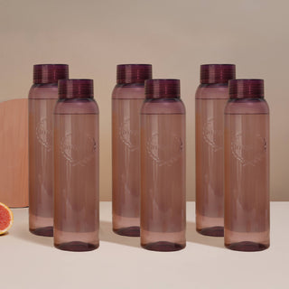 Clarity Plastic Water Bottle, 1000 ml Purple / Set of 6