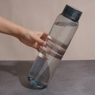 Clarity Plastic Water Bottle, 1000 ml Grey / Set of 6