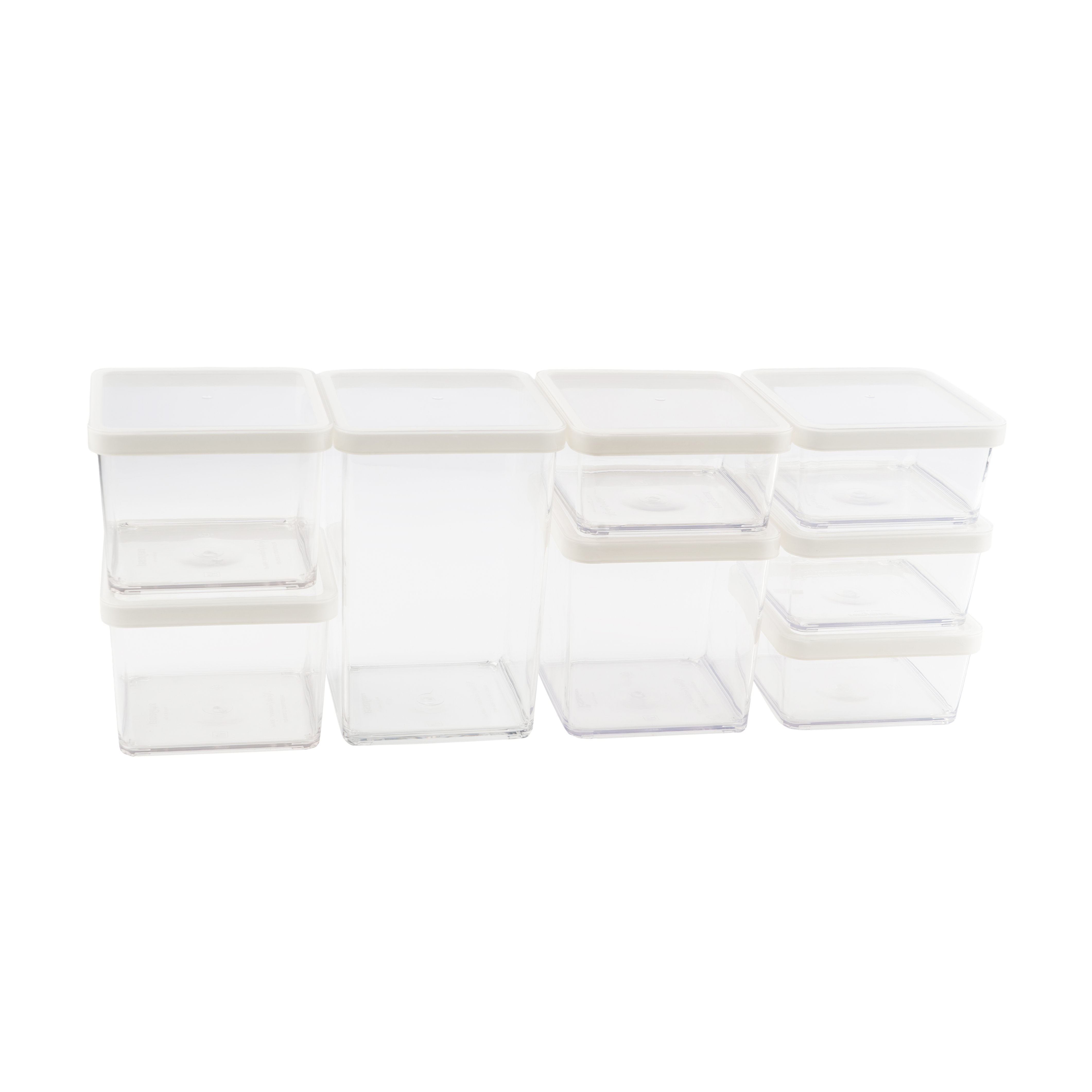 Nicola Food Storage Container Combo Set 8 (1600 ml + 1050 ml + 500 ml X4 + 800 ml X2) / Set of 8