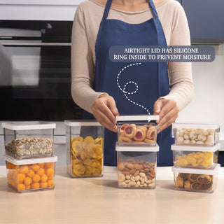 Nicola Food Storage Container Combo Set 8 (1600 ml + 1050 ml + 500 ml X4 + 800 ml X2) / Set of 8