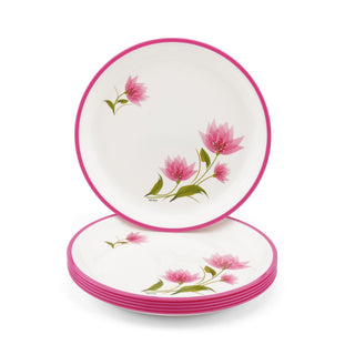 Mircofresh Round Plate Dlx Set Of 6, Pink Full