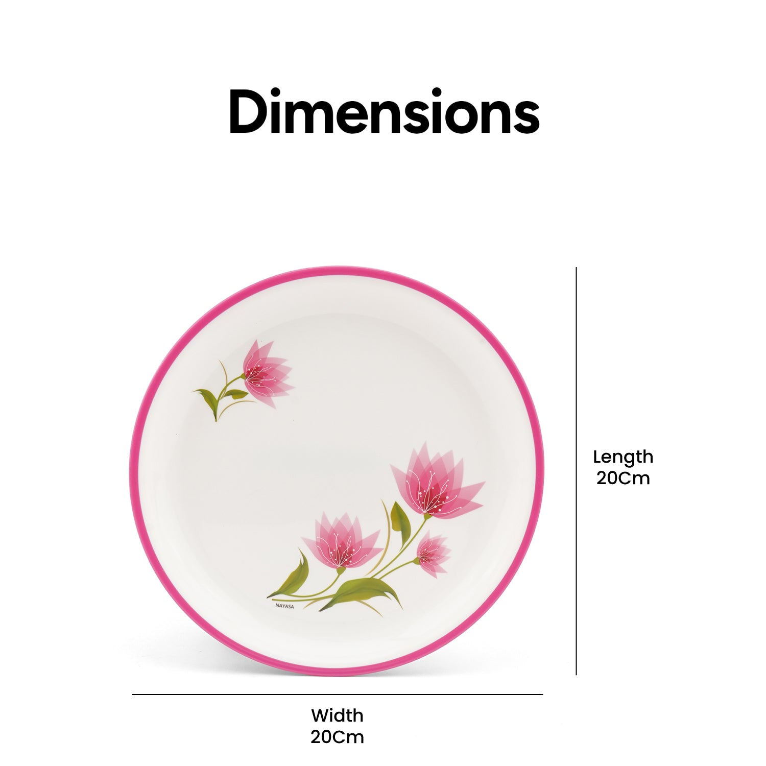 Mircofresh Round Plate Dlx Set Of 6, Pink Quarter