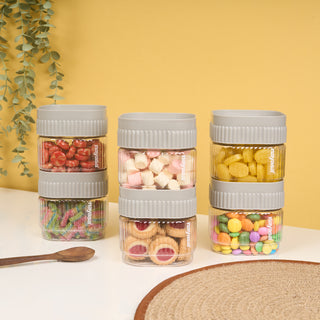 Refresh Food Storage Container Grey / 500 ml / Set of 6