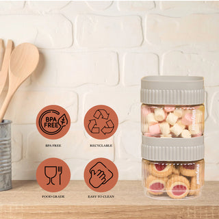 Refresh Food Storage Container Grey / 500 ml / Set of 6