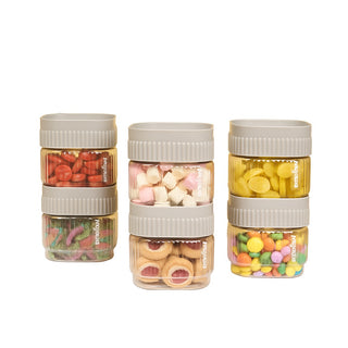 Refresh Food Storage Container Grey / 500 ml / Set of 6