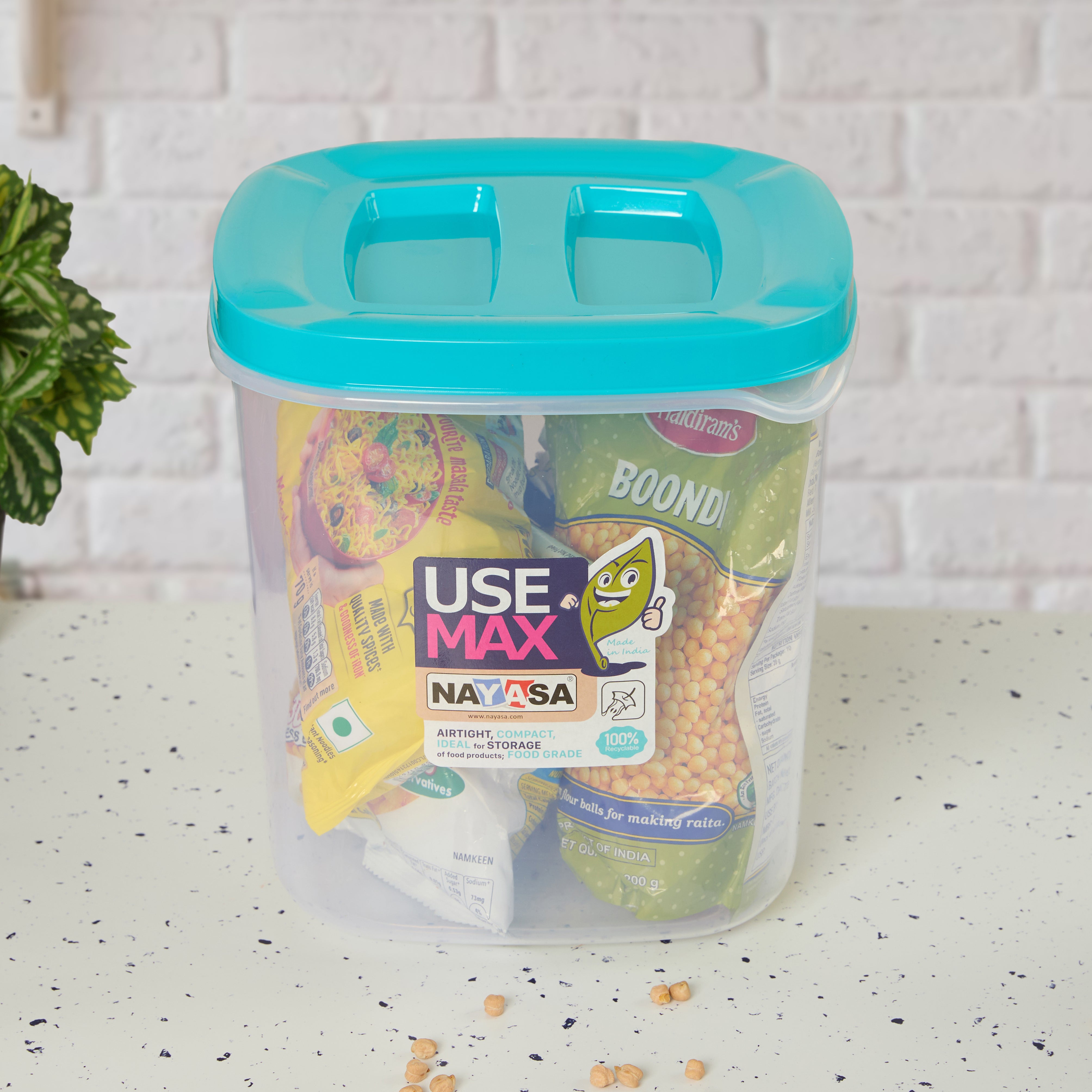 Use Max Food Storage Container, Set of 3 Blue / Combo ( 13 Ltr + 16 Ltr + 20 Ltr )