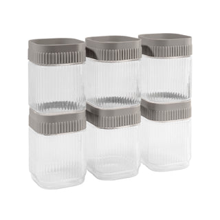 Refresh Food Storage Container Grey / 1150 ml / Set of 6