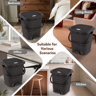 Mikado Waste Paper Without Inner Dustbin Black / 7.2 Ltrs