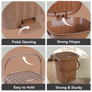 Mikado Waste Paper Without Inner Dustbin Brown / 12.6 Ltrs