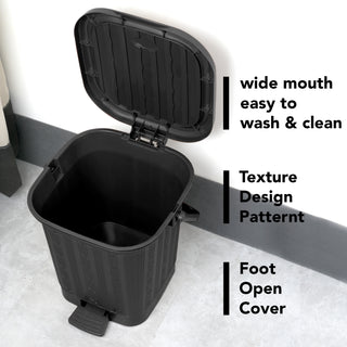 Mikado Waste Paper Without Inner Dustbin Black / 12.6 Ltrs