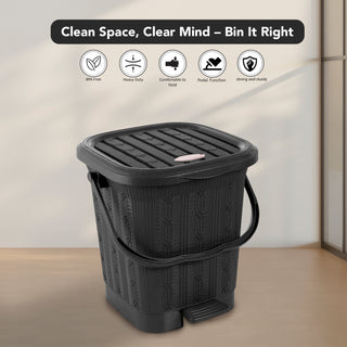 Mikado Waste Paper Without Inner Dustbin Black / 12.6 Ltrs