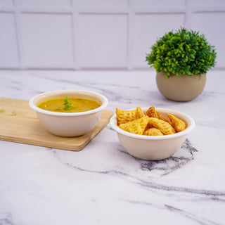 Microfresh Round Plastic 6 Pc Bowl, Beige