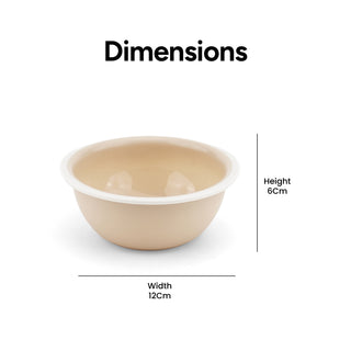 Microfresh Round Plastic 6 Pc Bowl, Beige