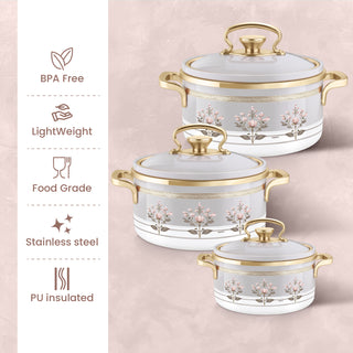 Rachel Casserole Small Set, 500ml, 1000ml, 1500ml