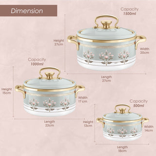 Rachel Casserole Small Set, 500ml, 1000ml, 1500ml