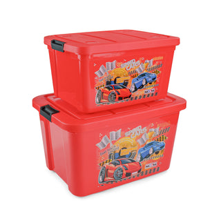 Multipurpose Storage Box For Kids with Lids & Wheels