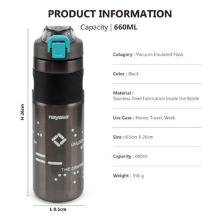 Move on Vacuum Flask, 660 ml Black