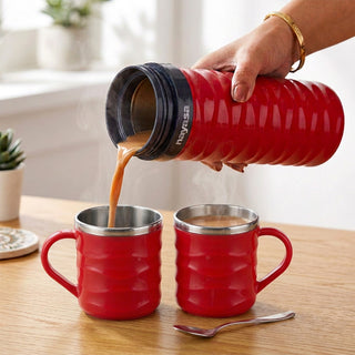 Tea Candy Flask with Dual Candy Mug Set