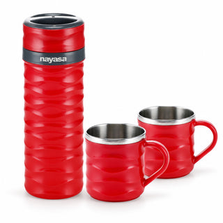 Tea Candy Flask with Dual Candy Mug Set