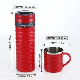 Tea Candy Flask with Dual Candy Mug Set