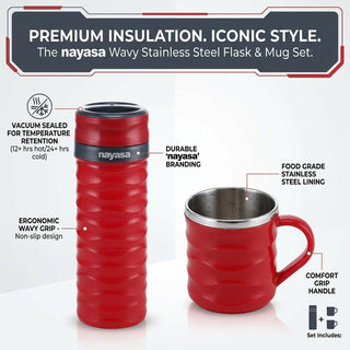 Tea Candy Flask with Dual Candy Mug Set