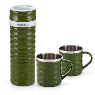 Tea Candy Flask with Dual Candy Mug Set