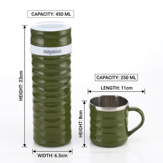 Tea Candy Flask with Dual Candy Mug Set
