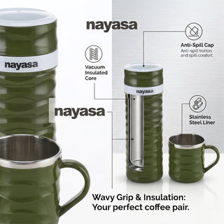 Tea Candy Flask with Dual Candy Mug Set