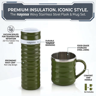 Tea Candy Flask with Dual Candy Mug Set