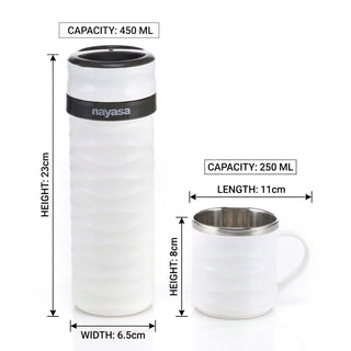 Tea Candy Flask with Dual Candy Mug Set