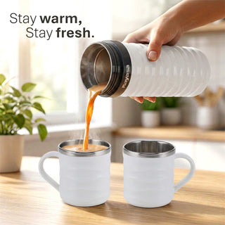 Tea Candy Flask with Dual Candy Mug Set