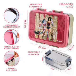 Petro DC Super Heroes Stainless Steel Big Lunch Box