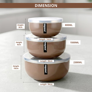 Orian Steel Bowl ( S+M+B )