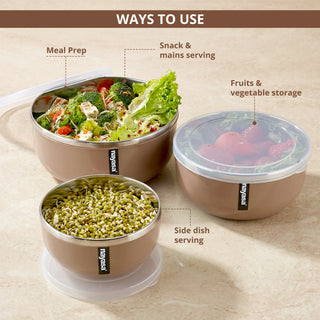 Orian Steel Bowl ( S+M+B )