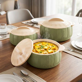FINESTA CASSEROLE SET OF 3 (500+1000+1500) SAGE GREEN
