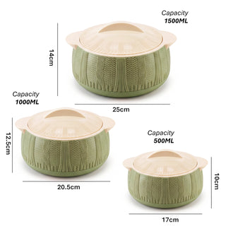 FINESTA CASSEROLE SET OF 3 (500+1000+1500) SAGE GREEN