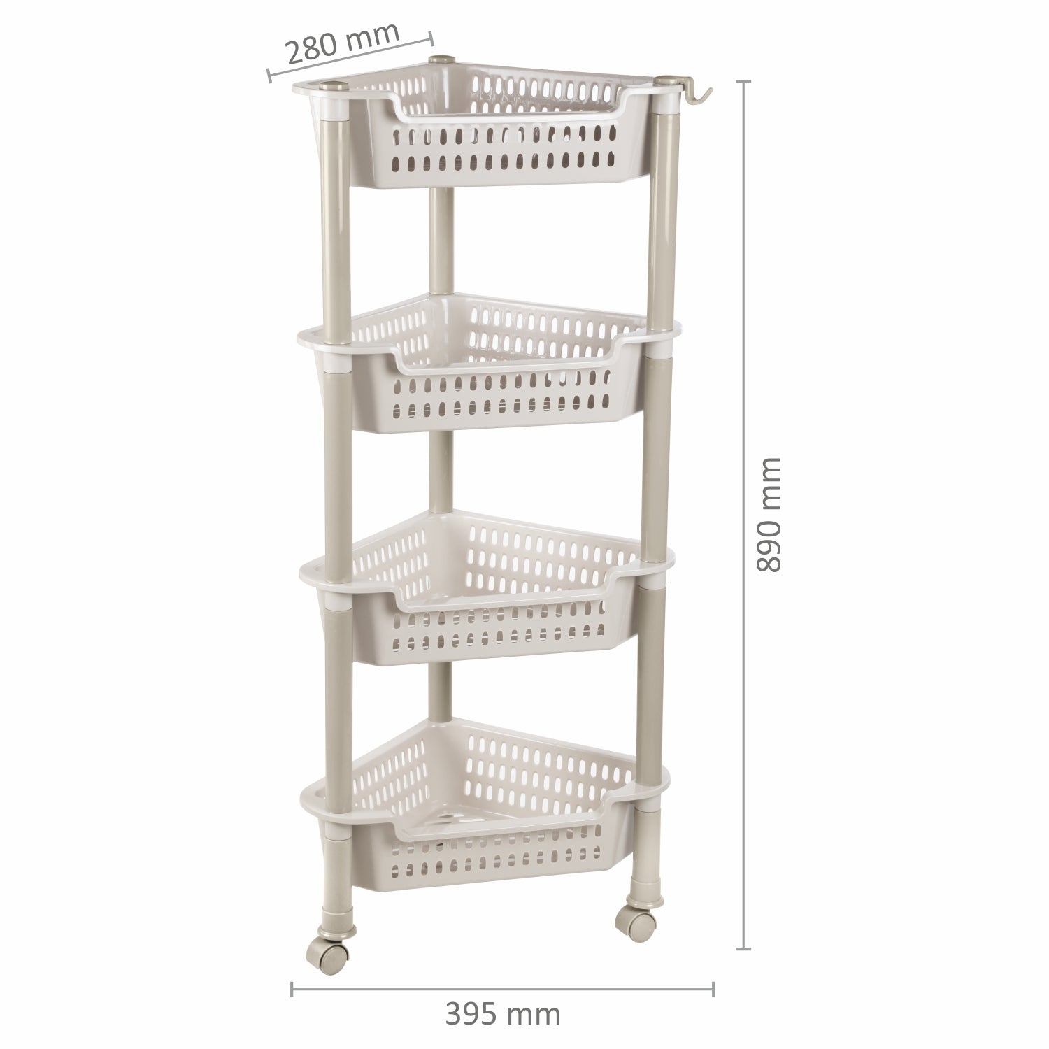 Corner Trolley Beige / 4 Layer