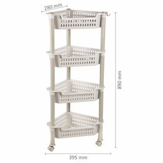 Corner Trolley Beige / 4 Layer