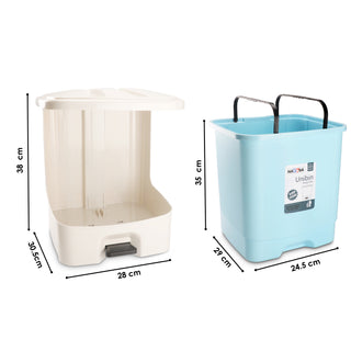 Unibin Square Dustbin Light Blue / 20 Ltrs