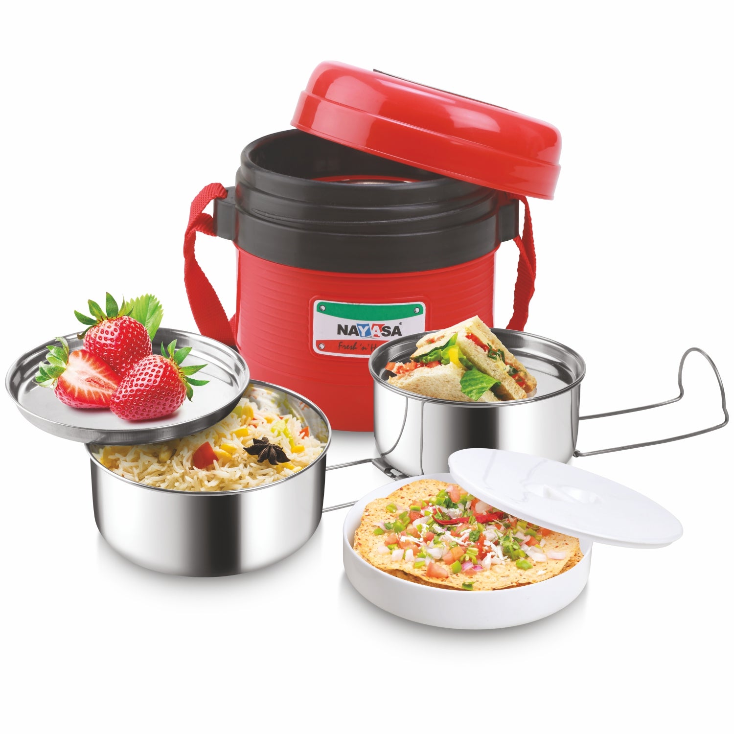 Ruf & Tuf Dlx Lunch Box Red / 3 Layer