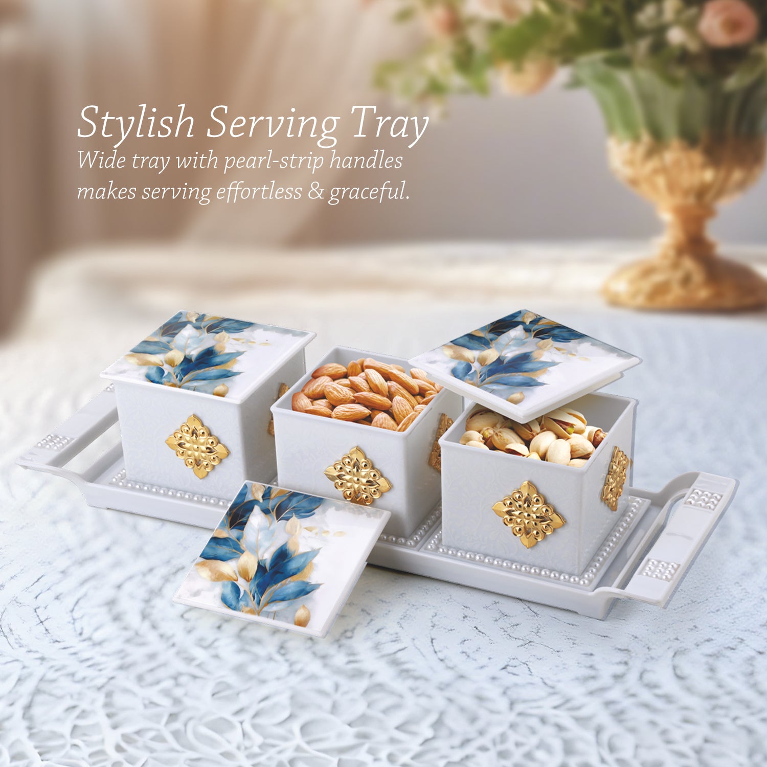 Pearl Dry Fruit Container Set of 3