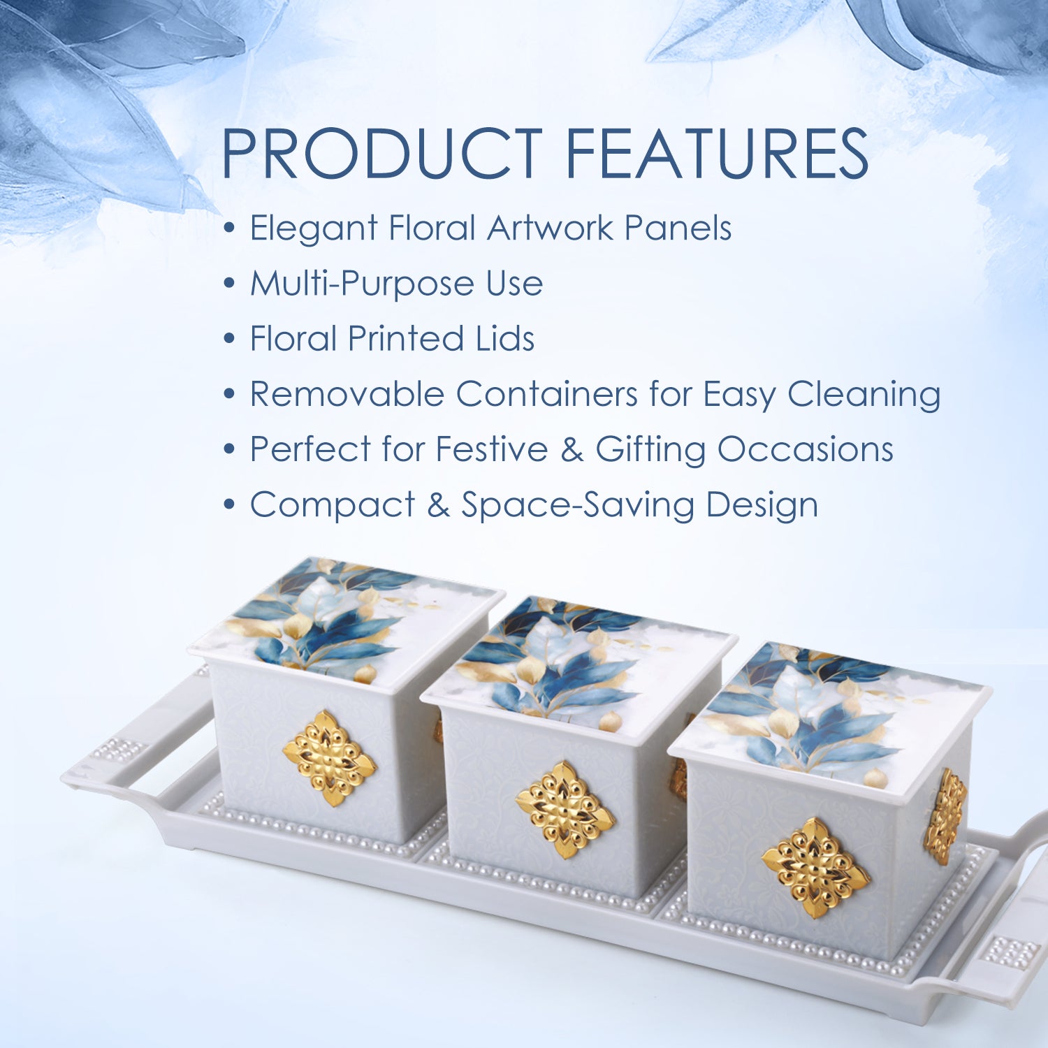 Pearl Dry Fruit Container Set of 3