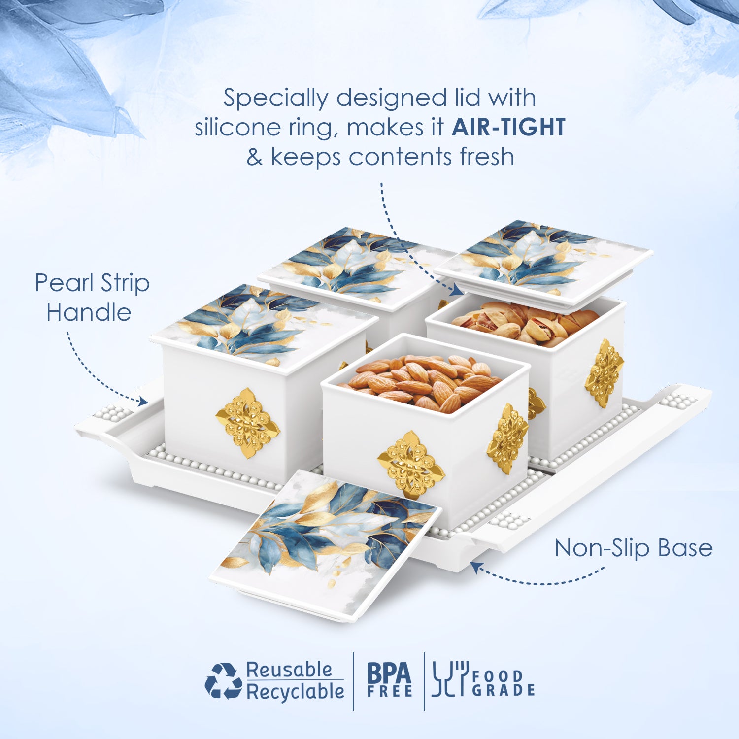 Pearl Dry Fruit Container Set of 4