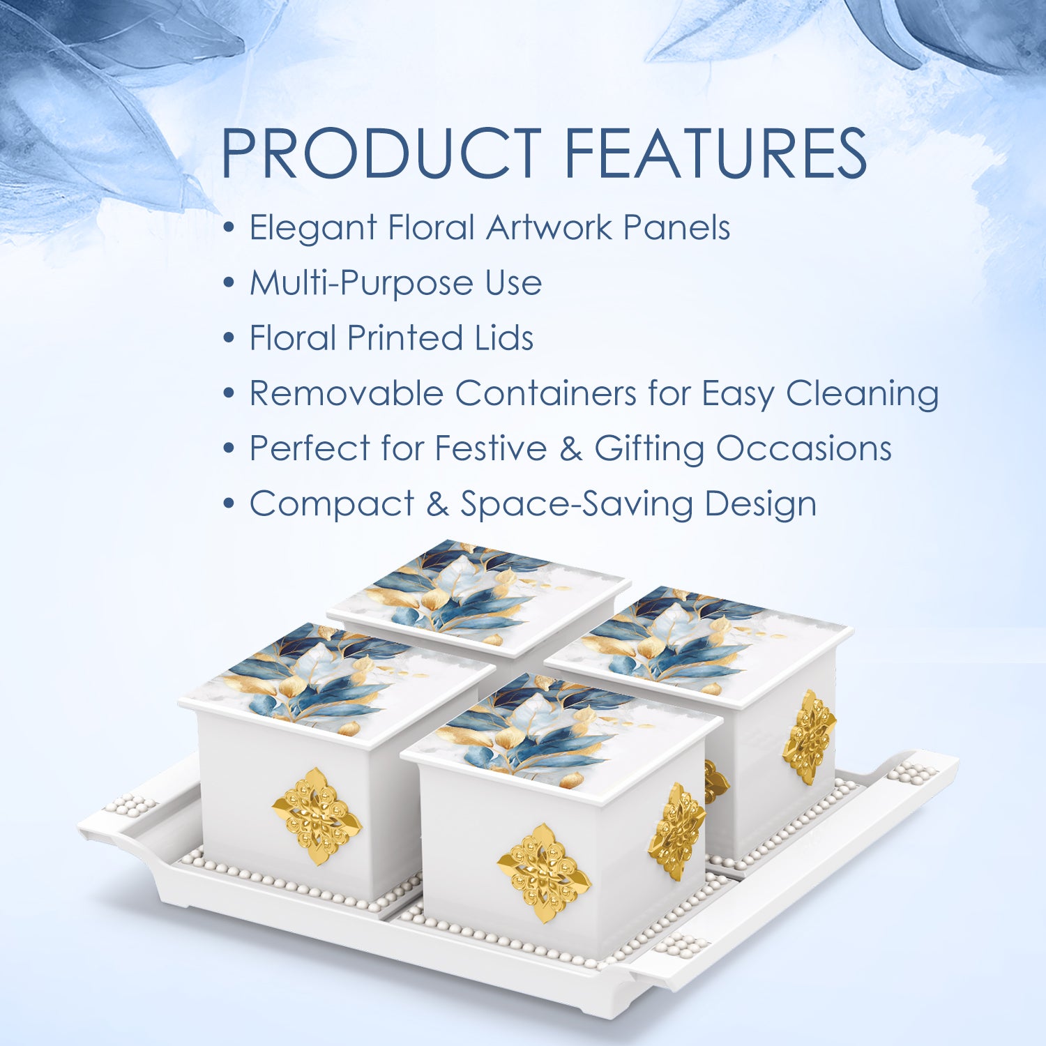 Pearl Dry Fruit Container Set of 4